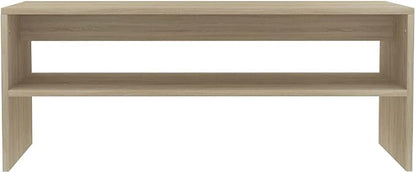 Sonoma Oak Coffee Table, Engineered Wood, 39.4x15.7x15.7 inch, Rectangular - Image 5