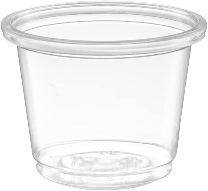 {1 oz,200 Cups} Clear Diposable Plastic Portion Cups No Lids, Small Mini Containers For Portion Controll, Jello Shots, Meal Prep, Sauce Cups, Slime, Crafts, Disposable Souffle Cups & Much more