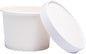 Paper Ice Cream Cups with Paper Lids, Paper Hot/Cold Soup Cups with Lids (White) (40, 8 oz)