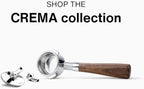 Crema Coffee Products - 54mm Bottomless Naked Portafilter - Filter Basket Included - Fits 54mm Breville Machines, Sandalwood