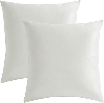 GIGIZAZA Ivory Velvet Decorative 18x18 Throw Pillow Covers - Image 2