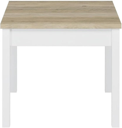 Pemberly Row 3-Piece Coastal Wood Coffee Table Set, Antique Pine and White - Image 7