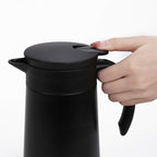 28oz Coffee Carafe Airpot Insulated Coffee Urn Stainless Steel Vacuum Thermal Pot Flask for Coffee, Hot Water, Tea, Hot Beverage - Keep 9 Hours Hot, 18 Hours Cold (Silver,Black)