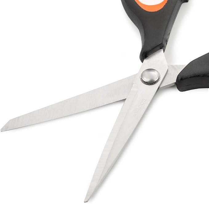 Arcos Kitchen Scissors 8 Inch Stainless Steel. Scissors for Meat Use. Polypropylene Handle and 235 mm Blade. Series Prochef. Black and Red Color