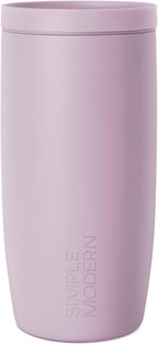 Simple Modern Travel Coffee Mug Tumbler with 360° Lid | Ceramic-Lined Insulated Stainless Steel Cold Brew Iced Coffee Cup | Gifts for Women Men Her Him | Voyager Signature | 16oz | Lavender Mist