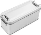 Metal Tin Box, Tinplate Metal Storage Tins Tea Container Rectangular Cookie Box With Lids For Storaging Cookies Snowflake Pastries Tea(S)