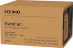 Amazon Brand - Solimo Light Roast Coffee Pods, Compatible with Keurig 2.0 K-Cup Brewers, Hazelnut Flavored, 100 Count (Pack of 1)