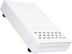 Coffee Knock Box Drawer, stainless steel Coffee Powder Box, Coffee Knock Box with Removable Rubber Strike Wood Pole and Non Slip Base (White)