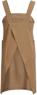 YESDOOD Cotton Linen Apron Cross Back Apron for Women with Pockets Pinafore Dress for Baking Cooking