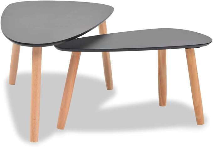 Coffee Table Set of 2, Scandinavian Nesting Tables - Image 4