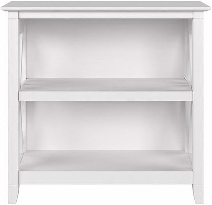 Bush Home Key West Small 2 Shelf Bookcase in Pure White Oak, Compact Home - Image 5