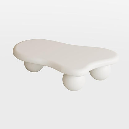 40" Cloud Coffee Table with 3 Ball Legs, Modern Irregular Center Table - Image 7