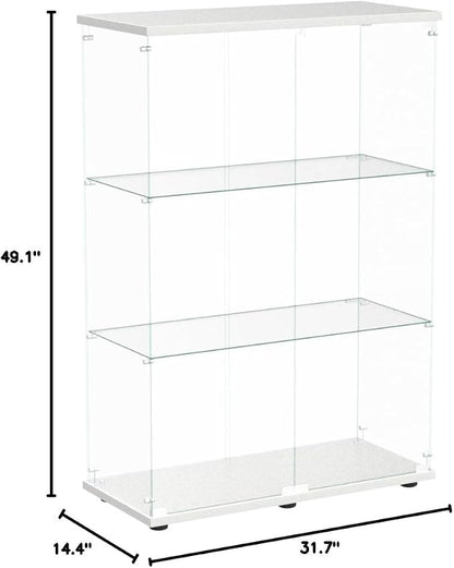 Beauty4U 2-Door Glass Display Cabinet, Collection Display, Quick Installation - Image 2