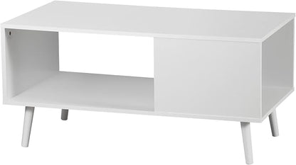 ZenStyle Mid Century Modern Coffee Table, Wooden Retro Coffee Table - Image 7