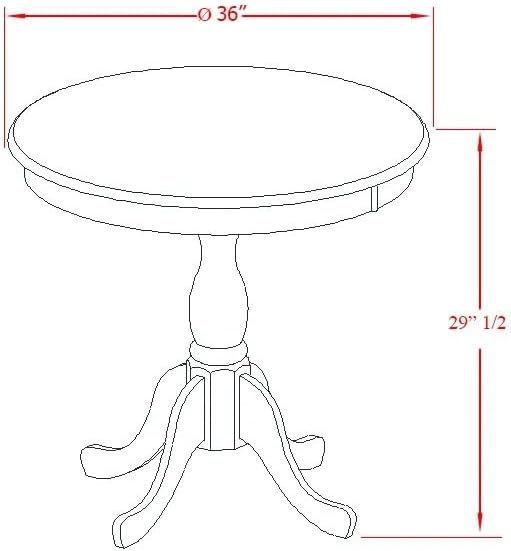 East West Furniture AMT-MAH-TP Antique Dining Room Table - Image 5