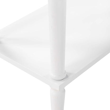 HomeStock Asian Allure Chairside Table, Compact & Stylish, Space-Saving Design - Image 4