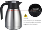 Heritage66 Thermal Coffee Carafe Dispenser, Triple Wall Stainless Steel, Vacuum Insulated, 34 oz/1 Liter, Keeps Hot 12 Hours (1 Liter/ 34 Oz)