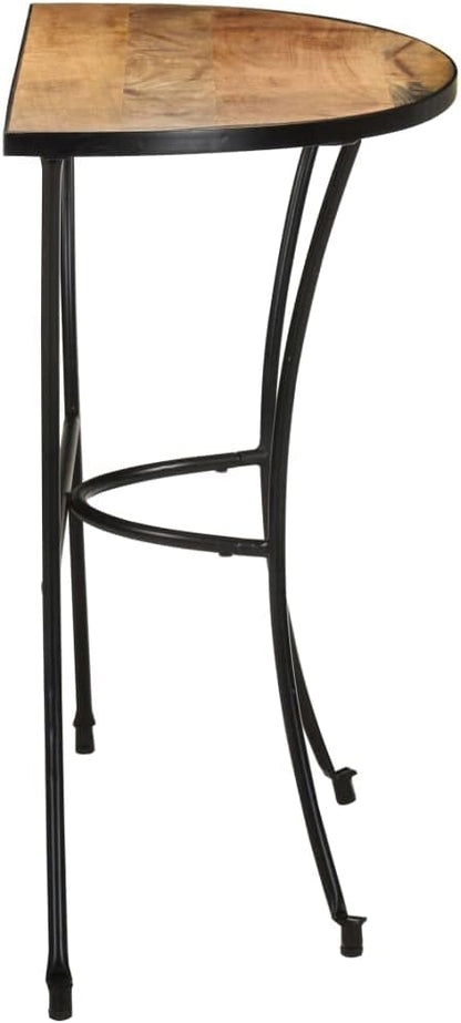 Industrial Style Side Table, Natural Solid Mango Wood End Stand - Image 4