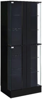 Pemberly Row Wood Curio Cabinet, 63.75" H x 24" W x 14.25" D, MDF and Glass by PEMBERLYROW