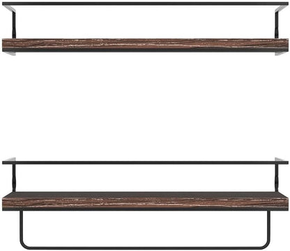 Shario Rustic Wood Floating Shelves - Image 5