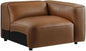 Modway Auren Vegan Leather Right Modular Armchair in Coffee by Modway