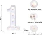 Foaky Decorative Led Marquee Light Up Number, Marquee Light Up Number Sign for Night Light Wedding Birthday Party Christmas Home Bar Decoration Number(1)