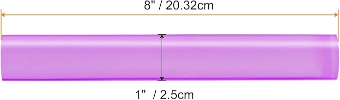 HARFINGTON Acrylic Clay Roller 8 Inch x 1 Inch Solid Non-Stick Plastic Round Tube Roller Polymer Clay Rod Fondant Rolling Pin for Shaping, Sculpting, Modeling DIY Crafts, Purple