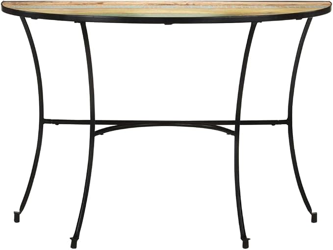 Solid Reclaimed Wood Side Table, Mixed Color Finish, 15.7x43.3x30.3 inch - Image 3