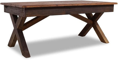 Rustic Farmhouse Coffee Table for Living Room, Handcrafted Reclaimed Wood by Unknown