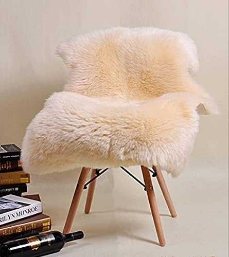 HUAHOO Premium Genuine Sheepskin Rug Beige Real Australia Sheepskin Natural - Image 2