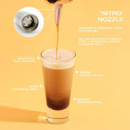 Premium 0.5L Nitro Coffee Maker, Aluminum Nitro Cold Brew Coffee Maker with Nitro Diffuser Nozzle & Cold Brew Pitcher for Making Nitro Cold Brew, 1 Pint/0.5L, Includes (10) Nitro Cartridges