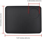 Non-Slip Silicone Espresso Coffee Tamper Mat 5.9x7.87inch Coffee Powder Pad Coffee Press Counter Mat Espresso Machine Tamp Mat Tamping Mat for Barista Tools and Accessories (Black）