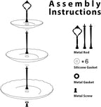 Sweejar 3 Tier Ceramic Cake Stand Wedding, Dessert Cupcake Stand for Tea Party Serving Platter (New White)