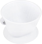 Segarty Camping Pour Over Coffee Maker, White Collapsible Silicone Coffee Dripper Single Cup with Storage Bag, Cone Filter Drip Holder, Slow Brewer for Travel, Backpacking
