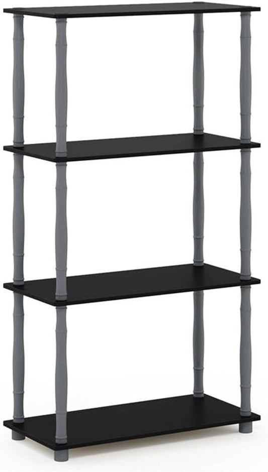 Furinno Turn-N-Tube 4-Tier Multipurpose Shelf Display Rack, Classic Tubes by Furinno-FitsYourSpaceFitsYourBudget