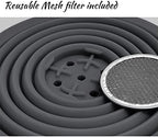 Collapsible Coffee Dripper Pour Over Coffee Filter, Silicone Reusable Coffee Maker,Paperless Coffee Brew Maker,Dishwasher Safe,Carabineer for Hiking, Backpacking,Camping,Home,Office(Grey)