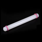 HARFINGTON Fondant Rolling Pin 13 Inch x 1.38 Inch Adjustable Guide Rings Non-Stick PP Plastic Fondant Roller Dough Roller Kitchen Decorating Tools for Cookie Pastry Pizza Clay