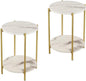 Gawicpy 2 Tier Round Side Table, Folding End Tables Coffee Table Simplistic by Gawicpy