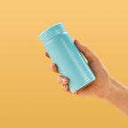 Mini Thermos Cute Water Bottle - 7 oz Tiny Insulated Vacuum 18/10 Stainless Steel Small Flask - Leak Proof & Spill Proof & Keeps Cold and Hot for Drink, Coffee, Tea - Light Blue