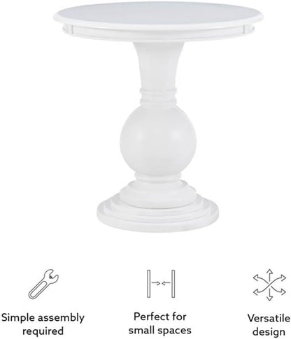 Pemberly Row Round Wood Accent Table, 26 in Height, MDF - Image 9