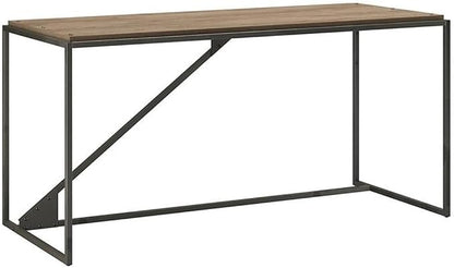 Bush Home Refinery 62W Industrial Desk in Rustic Gray by Unknown
