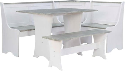 Riverbay Furniture Coastal Wood Corner Dining Nook by Unknown