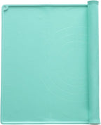 uxcell Silicone Pastry Mat, 19.7" x 15.8" Silicone Baking Mat with Measurements, Non-Stick Dough Rolling Mat for Making Pastry Cookies Bread Pizza Green