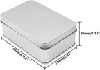 Metal Empty Boxes, Tin Boxes with Lid,Small Silver Tin Boxes,Stackable Organizer Containers,8PCS Storage Tin for Home Outdoor Active Storage Containers