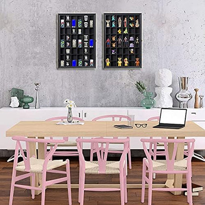Shot Glass Display Case Large Wooden Cabinet Rack Holder Wall Mounted Black - Image 7