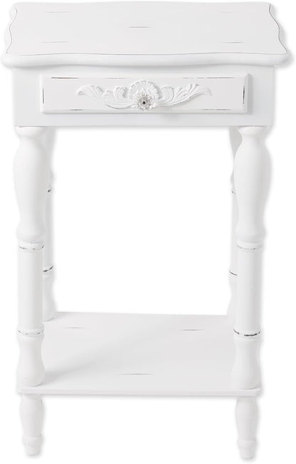 Sunshine Megastore Carved White Side Table - Image 4