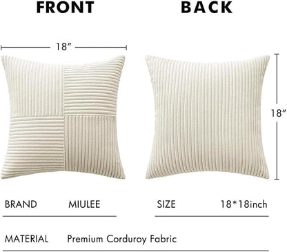 MIULEE Cream White Decorative Throw Pillow Covers - Image 7