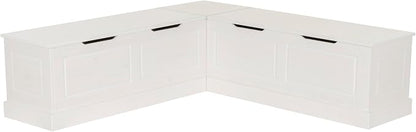 Linon Harris White Solid Pine Backless Nook by Linon