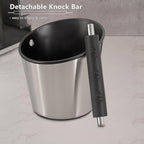 CAFEMASY Espresso Knock Box Barista-Tools - Mini Size Stainless Steel Coffee Puck Disposal Knock Box Espresso Machine Accessories Knock Out Box Container Dump Bin