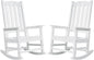 Psilvam Oversized Outdoor Rocking Chair Set of 2, HDPE Porch Rocker by PsilvamGardenFurniture